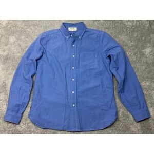 Alex Mill Wash & Go Shirt Mens Medium Blue Long Sleeve Button Down Smart Casual